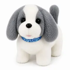 ROLEPLACE - Peluche Perro con Sonido y Movimiento Gris - SC