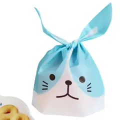 PUNTO AZUL - Pack 10 Bolsas Con Diseño De Conejo Para Dulces Y Huevos De Pascua 18x10