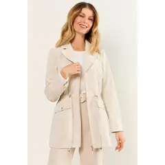 MA GRIFFE - Trench Semi Formal Mujer Beige