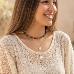 AMBARI - Collar de Ámbar Báltico Certificado Mujer y Adolescentes Turquesa 40-42 cms