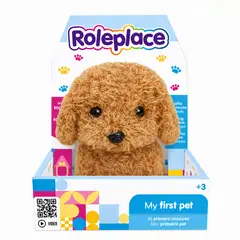 ROLEPLACE - Peluche Perro Interactivo Rulos Café Sonido Movimiento - PS