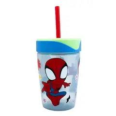 TITANIO - Vaso con Bombilla 520 ml Spider-Man K Película