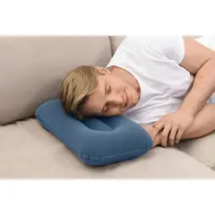 BESTWAY - Almohada Inflable Aterciopelada Grisazul