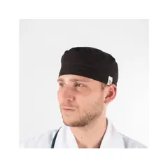 PAOLA TALA - Gorro Clínico Negro Área Médica Unisex con Amarras - Cofias
