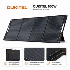 BLACKVIEW - Panel Solar Portátil OUKITEL 100W - Monocristalino IP68