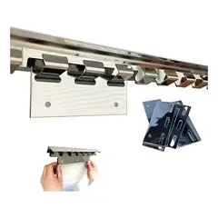 GENERICO - Set Riel Y Ganchos Cortinas Lama Pvc 1 Mt + 6 Ganchos