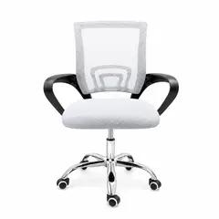 GENERICO - Silla de Oficina Ergonómica Malla Mesh Regulable con Apoyabrazos GRIS