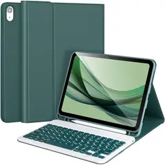 GENERICO - Funda con Teclado Samsung Tab A11 8.7 Pulgadas Verde Oscuro