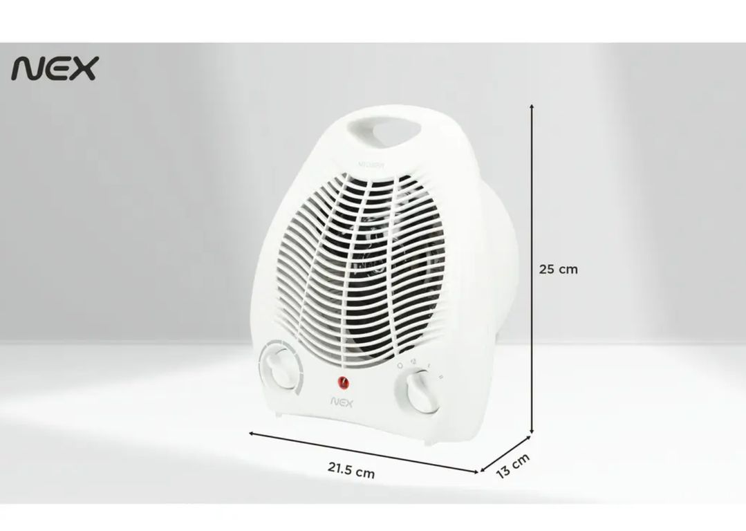 NSCOMPANY Termo ventilador Nex Blanco Protección Sobrecalentamiento