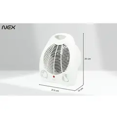 NEX - Termo ventilador Blanco Protección Sobrecalentamiento - Turbocalefactor