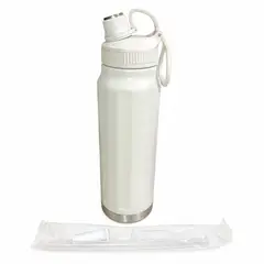 GENERICO - Botella Térmica De Acero Inoxidable 304 Libre De BPA Color Crema 800ml
