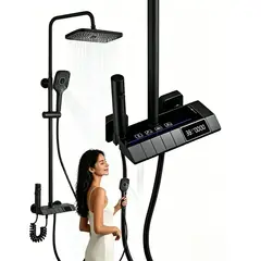AMBM SHOP - Columna De Ducha Con Visor Digital 4 Funciones Inox Y Bidet