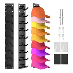 EINICIO - 2 Piezas Organizador De Gorras Porta Gorras Para Pared-Negro