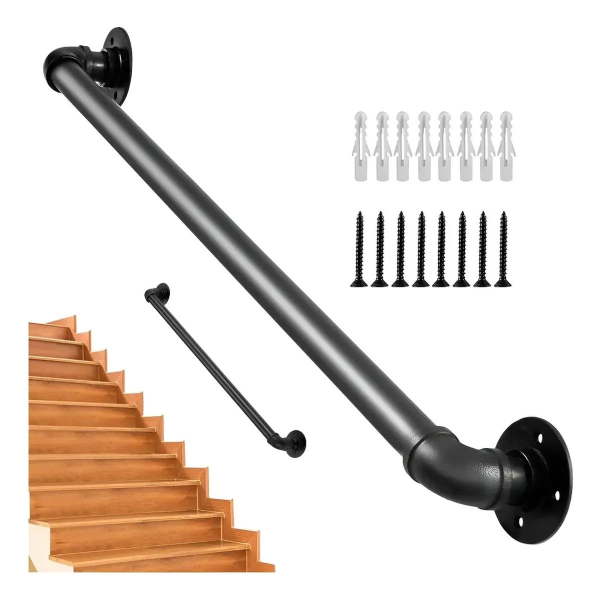 EINICIO - Barandal De Pasamanos De Tubo Escaleras Profesionales 1mts