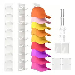 EINICIO - 2 Piezas Organizador De Gorras Porta Gorras Para Pared-Blanco