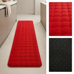 ARMONIA - Alfombra Pasillera Peluda Bajada De Cama - Rojo 602