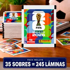 PANINI - Pack de 35 sobres 245 Laminas Fifa Copa Mundial 2026