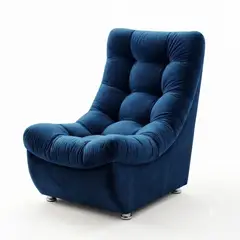 GENERICO - Sofa descanso curvo azul felpa