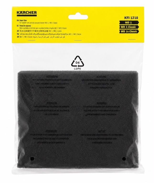 KARCHER Filtro Espuma Modelo Kfi 1210 Wd1/mv1/wd1s