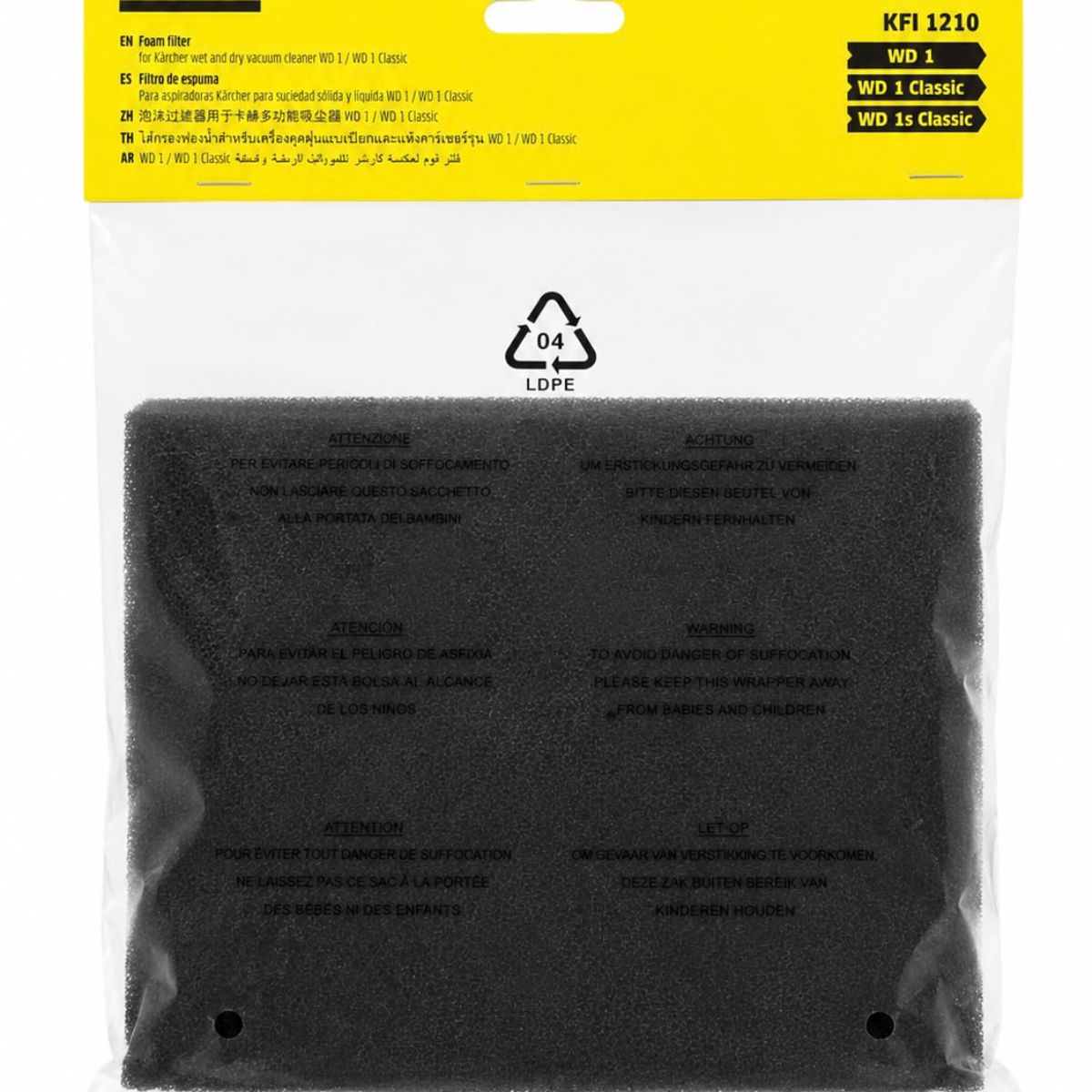 KARCHER - Filtro Espuma Karcher Modelo Kfi 1210 Wd1/mv1/wd1s