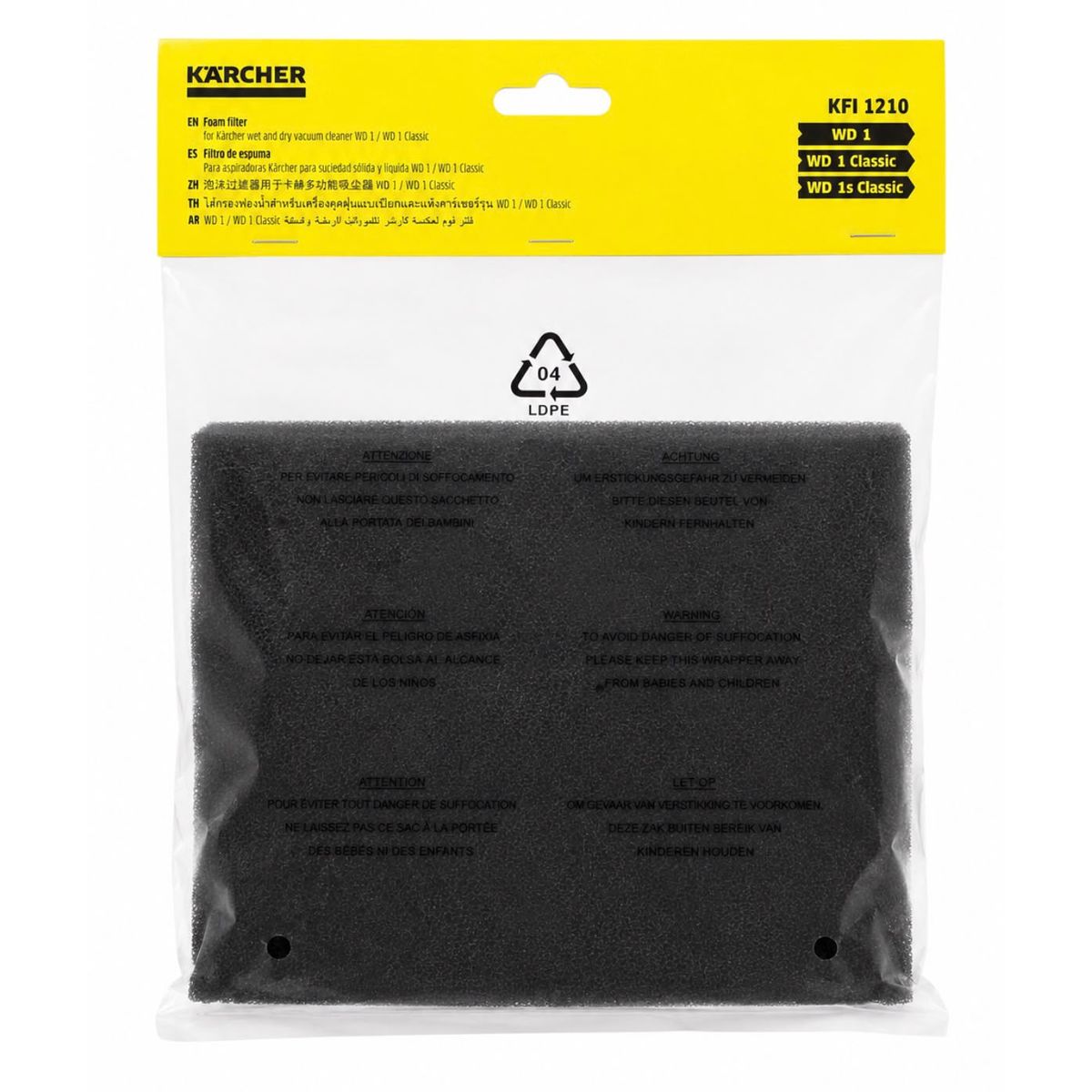 KARCHER - Filtro Espuma Karcher Modelo Kfi 1210 Wd1/mv1/wd1s