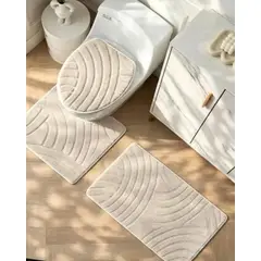 GENERICO - Set de Alfombras para Baño 3 Piezas.