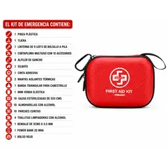 MOVI - ¡KIT DE EMERGECIA BÁSIO O PERSONAL! - CON 54 ARTÍCULOS + CARGADOR PORTATIL- BOLSO O BOTIQUÍN.