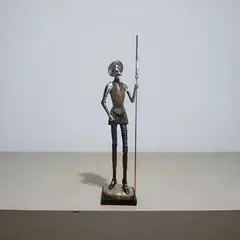 GENERICO - Figura decorativa de Don Quijote de La Mancha con lanza detallada