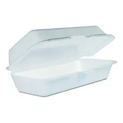 GENERICO - Porta completo para hot dog de plumavit pack 50 unidades