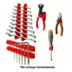 GENERICO - Organizador de herramientas para pared con tablero resistente y múltiples ganch