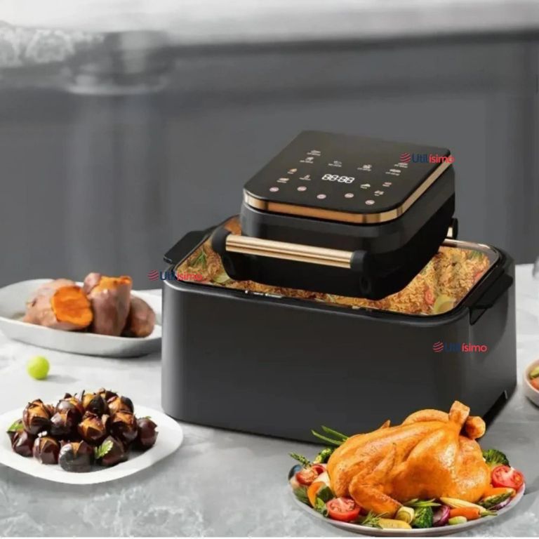 LINE Freidora De aire 12 Litros 1700W Air Fryer Ventana De Vidrio