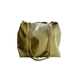 JARDIN DEL ESTE - Cartera de cuero Verde Amapola MIDI