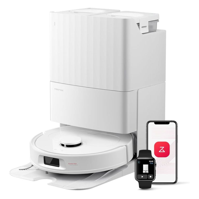 JONR Roborock QR798 Robot Aspirador y trapeador Base Inteligente, Secado y Lavado automatico, 10.000 Pa
