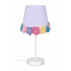 DECORACION CREATIVA - Lampara Infantil Mesa - Linea Corona de Flores Multicolor