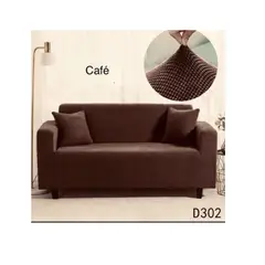 GENERICO - Fundas Sillon Sofa Elasticada Y Texturizadas 3 Cuerpos 180-230 COLOR CAFE