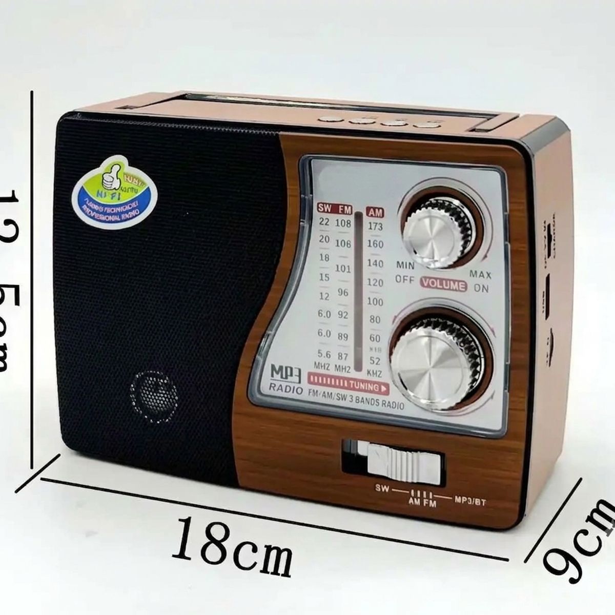 GENERICO - Radio emergencia solar bluetooth plateado