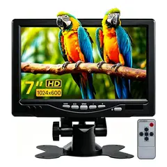 TSKY CHILE SHOPPING - Monitor de 7 Pulg HD para Vehículo, Pantalla de Cámara de Retroceso con Doble Entrada de Vídeo