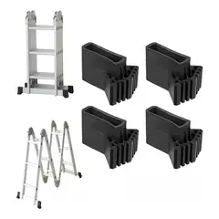 TSKY CHILE SHOPPING - 4 Patas de Goma Antideslizantes para Escalera, Protector de Base para Escalera de Aluminio Plegable