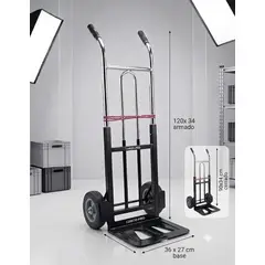 A FORGE - Carro de Carga Plegable Premium Moto-Cargo 200 kg Alta Resistencia