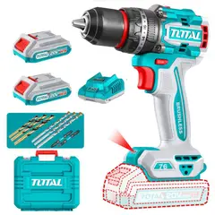 TOTAL TOOLS - TALADRO TOTAL 20V 13MM+2B 2A+C+MAL TIDLI207686-7