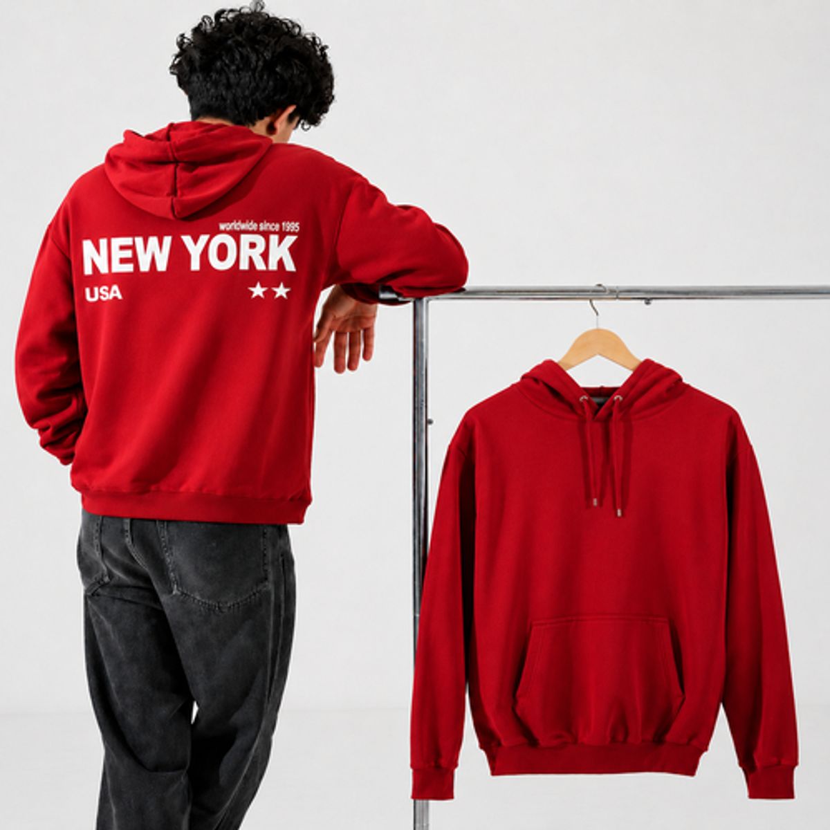 GENERAL - Polerón Hoodie Unisex Diseño New York Con Capucha