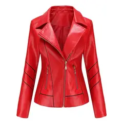 GIOIO - Chaqueta Biker PU Mujer