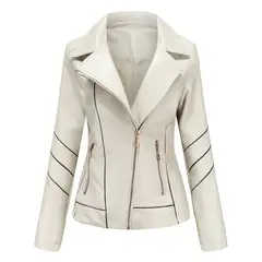 GIOIO - Chaqueta Biker PU Mujer