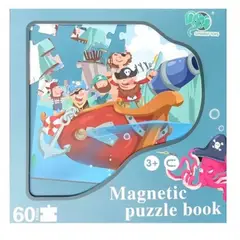 GENERICO - Juego Puzzle Magnético de Pirata 3 en 1