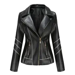 GIOIO - Chaqueta Biker PU Mujer