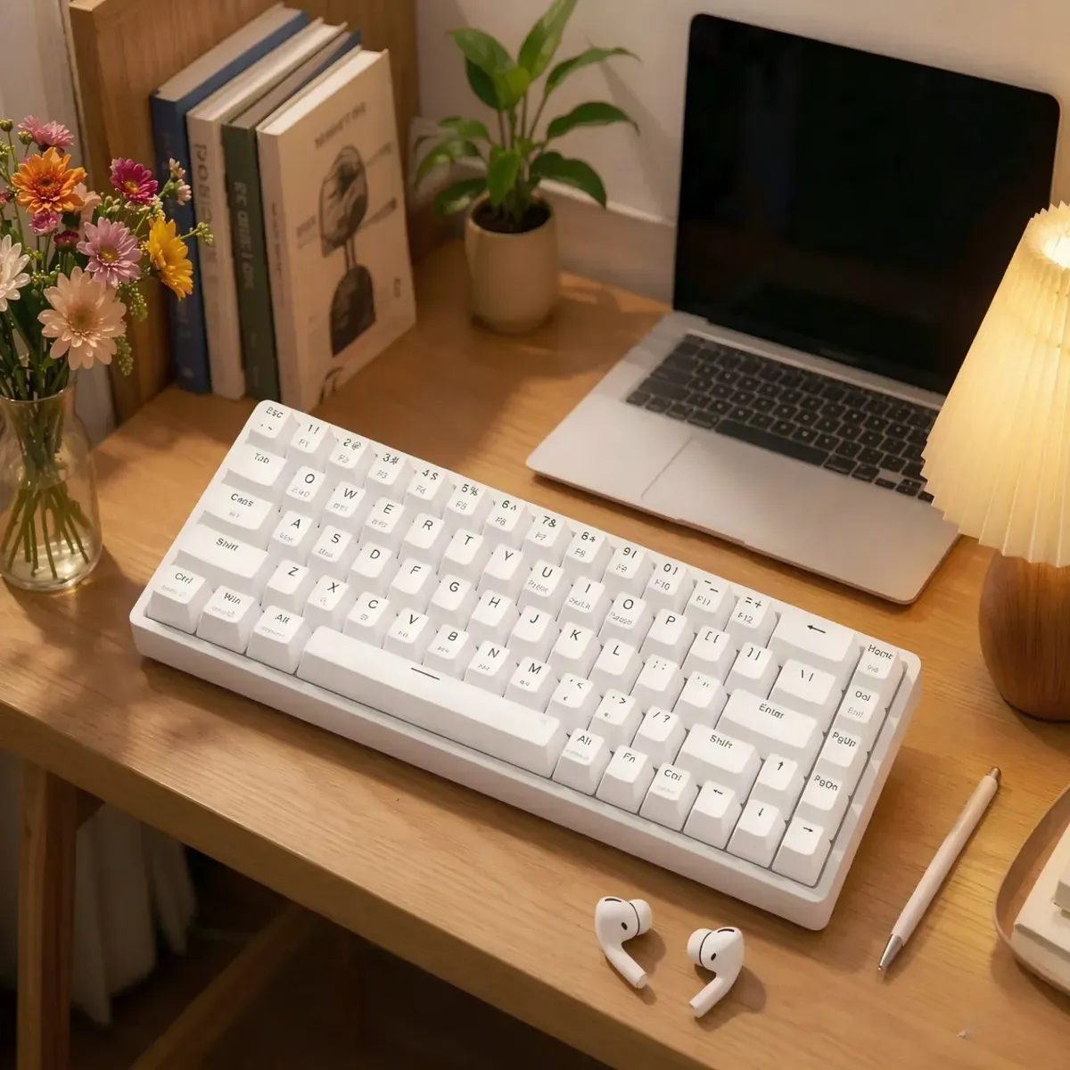 AIZO - Teclado Mecánico Inalámbrico 65% AIZO 68 Teclas, 2.4GHz + Bluetooth 5.0