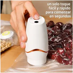 GENERICO - Selladora De Bolsas Al Vacío E Inflador 2 En 1 + 5 Bolsas reutilizables
