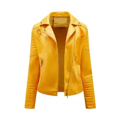 GIOIO - Chaqueta Biker PU Mujer