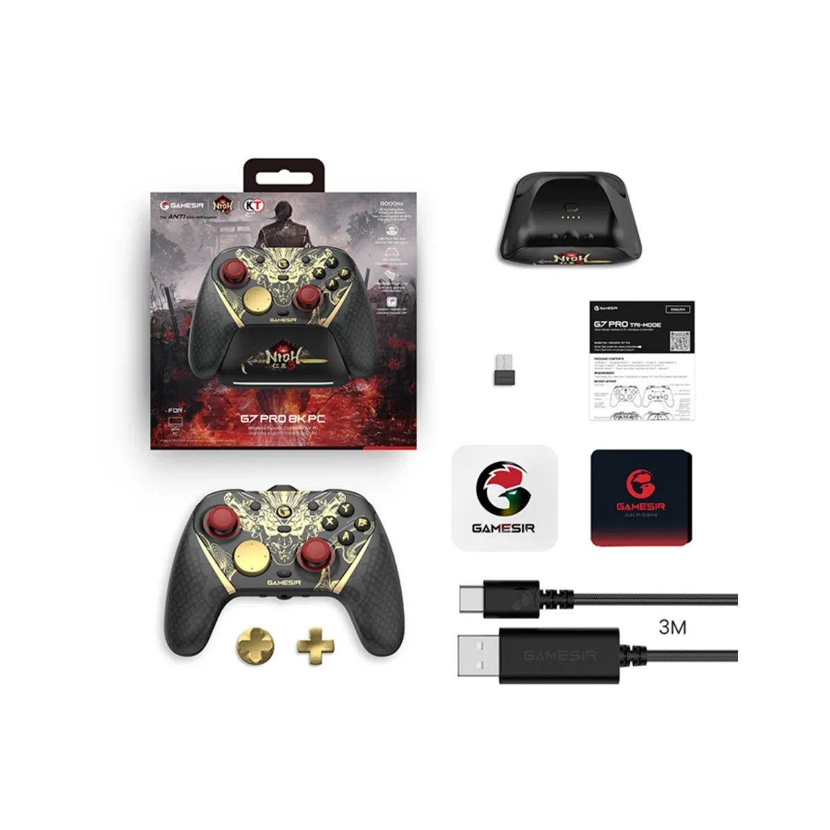 GAMESIR - GameSir G7 Pro 8K Edición Nioh 3, control inalámbrico para Switch 2, Android, iOS, PC y Steam