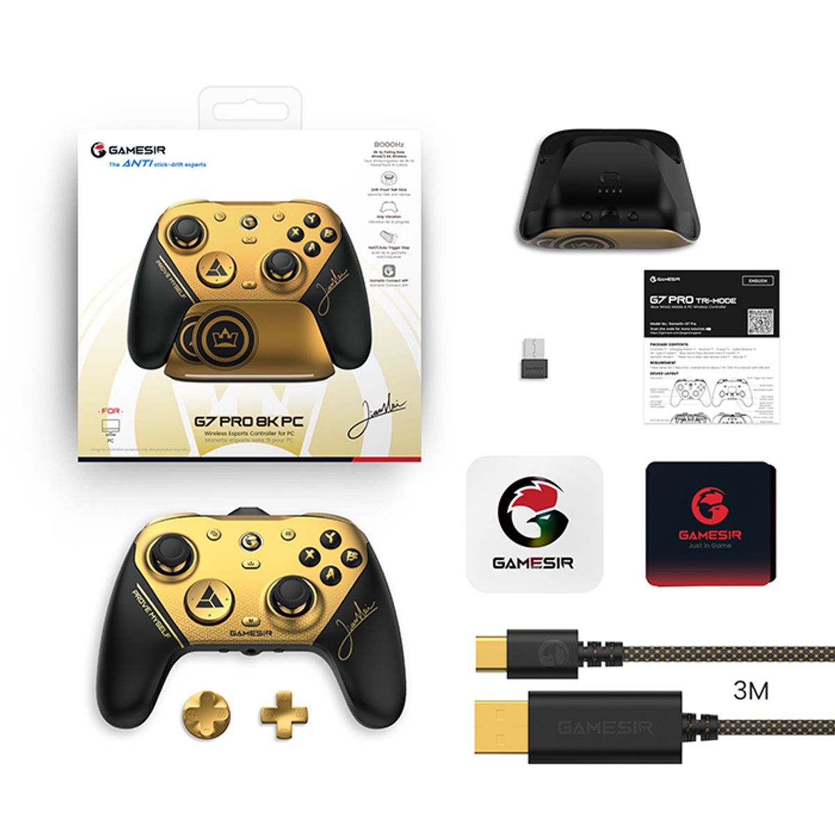 GAMESIR - GameSir G7 Pro 8K PC Edición Campeón XiaoHai. Conectividad 8000Hz cableinalámbrico